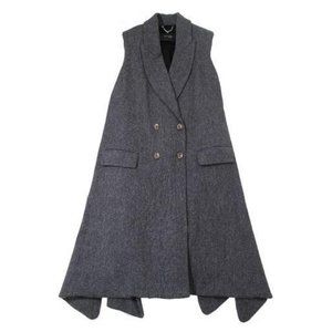 Rachel Comey Dunn Gray Herringbone Overcoat Vest Size 2